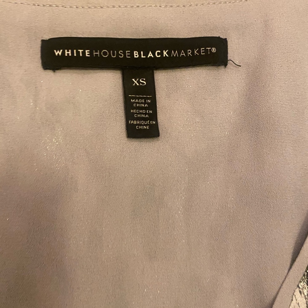 White House black market knee-length dress with silver accents - Picture 7 of 8